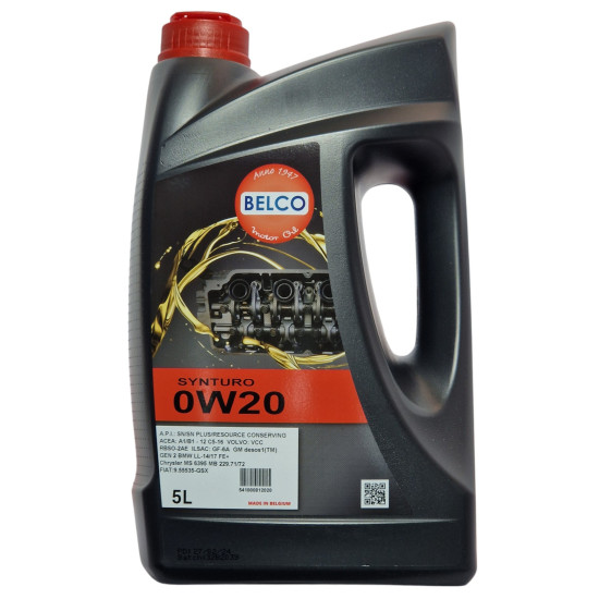 BELCO SYNTURO 0W-20 5L BELCO SYNTURO 0W-20 5L