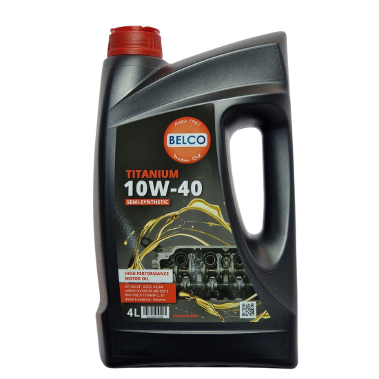 BELCO TITANIUM SEMI-SYNTHETIC 10W-40 4Л BELCO TITANIUM SEMI-SYNTHETIC 10W-40 4Л