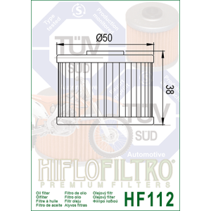 HIFLOFILTRO OIL FILTER HF112