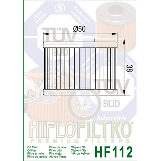 HIFLOFILTRO OIL FILTER HF112