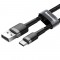 Baseus cafule Cable USB For Type-C 3A 1M Gray+Black CATKLF-BG1
