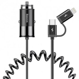 Avtomobil Şarj cihazı iP+Type-C+USB Baseus Enjoy Together CCALL-EL01