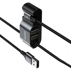 Special Data Cable for Backseat (USB to iP+Dual USB) Black CALHZ-01