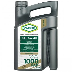 Yacco VX 1000 FAP 5W-40 5Л