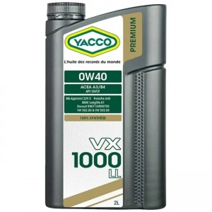 Yacco VX 1000 LL 0W-40 2L