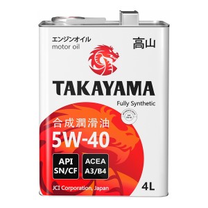 TAKAYAMA SAE 5W-40 API SN/CF ACEA A3/B4 4L