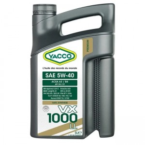 Yacco VX 1000 LL 5W-40 5L